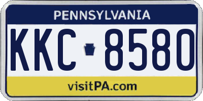 PA license plate KKC8580