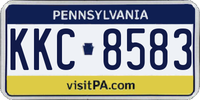 PA license plate KKC8583