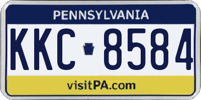 PA license plate KKC8584