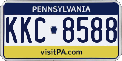 PA license plate KKC8588