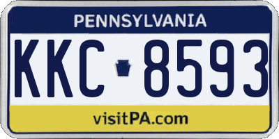 PA license plate KKC8593