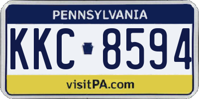 PA license plate KKC8594