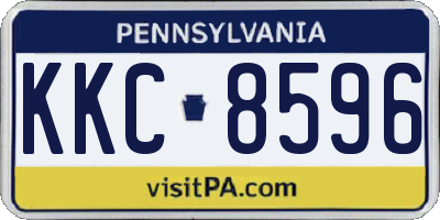 PA license plate KKC8596