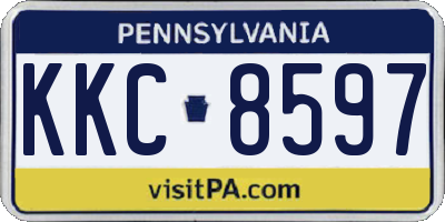 PA license plate KKC8597