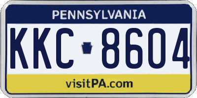 PA license plate KKC8604