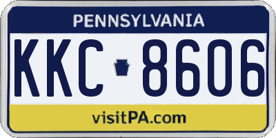 PA license plate KKC8606
