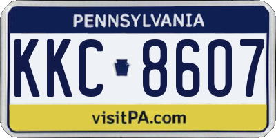 PA license plate KKC8607
