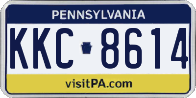 PA license plate KKC8614