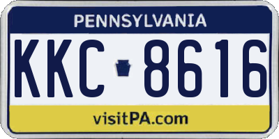 PA license plate KKC8616