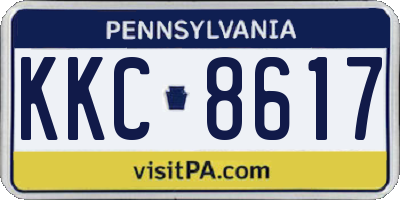 PA license plate KKC8617