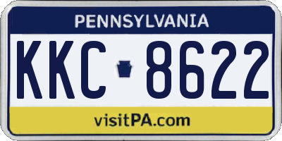 PA license plate KKC8622