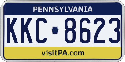 PA license plate KKC8623