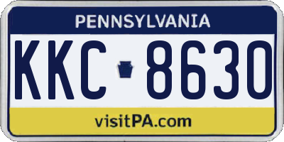 PA license plate KKC8630