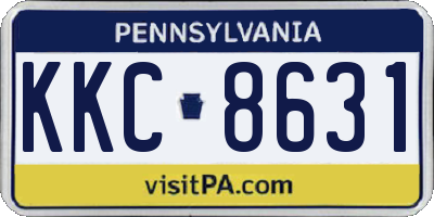 PA license plate KKC8631