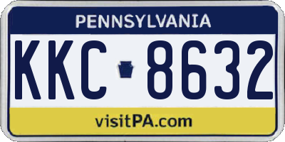 PA license plate KKC8632