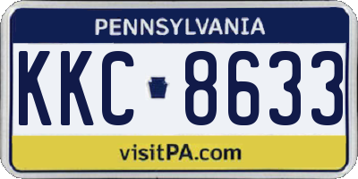PA license plate KKC8633