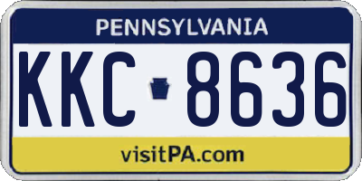 PA license plate KKC8636