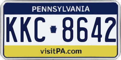 PA license plate KKC8642