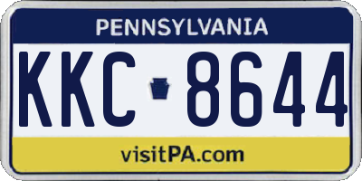 PA license plate KKC8644