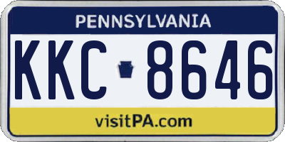 PA license plate KKC8646
