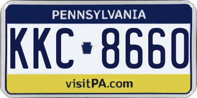 PA license plate KKC8660