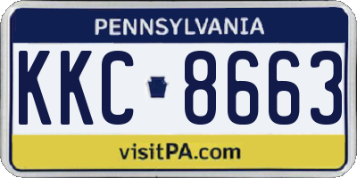 PA license plate KKC8663