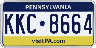 PA license plate KKC8664