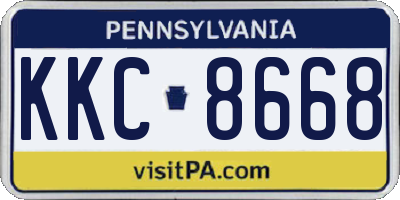 PA license plate KKC8668