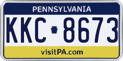 PA license plate KKC8673