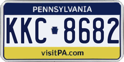 PA license plate KKC8682