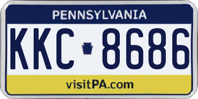 PA license plate KKC8686