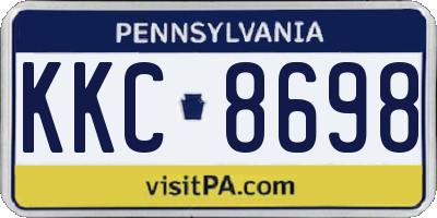 PA license plate KKC8698