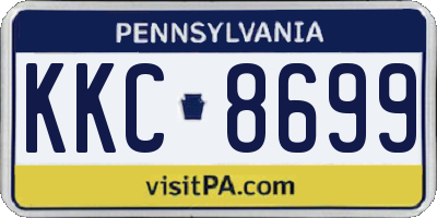 PA license plate KKC8699