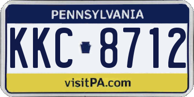 PA license plate KKC8712
