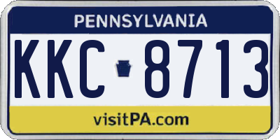 PA license plate KKC8713