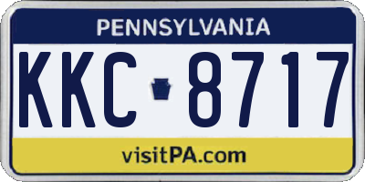PA license plate KKC8717