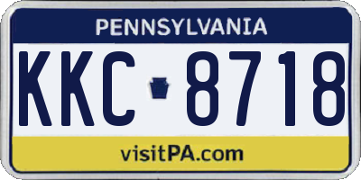 PA license plate KKC8718