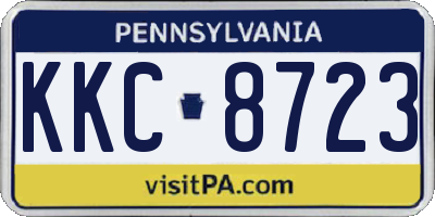 PA license plate KKC8723