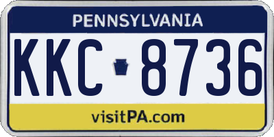 PA license plate KKC8736
