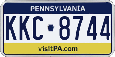 PA license plate KKC8744