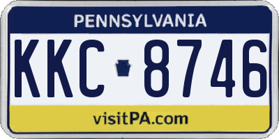 PA license plate KKC8746