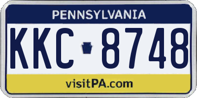 PA license plate KKC8748