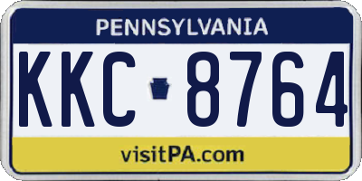 PA license plate KKC8764