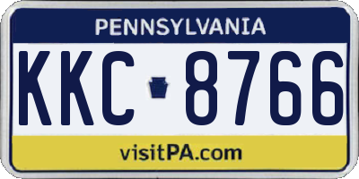 PA license plate KKC8766