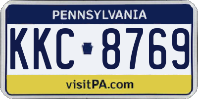 PA license plate KKC8769