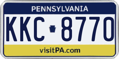 PA license plate KKC8770