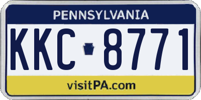 PA license plate KKC8771