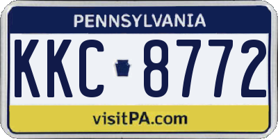PA license plate KKC8772