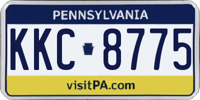 PA license plate KKC8775