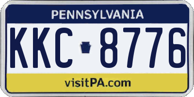 PA license plate KKC8776